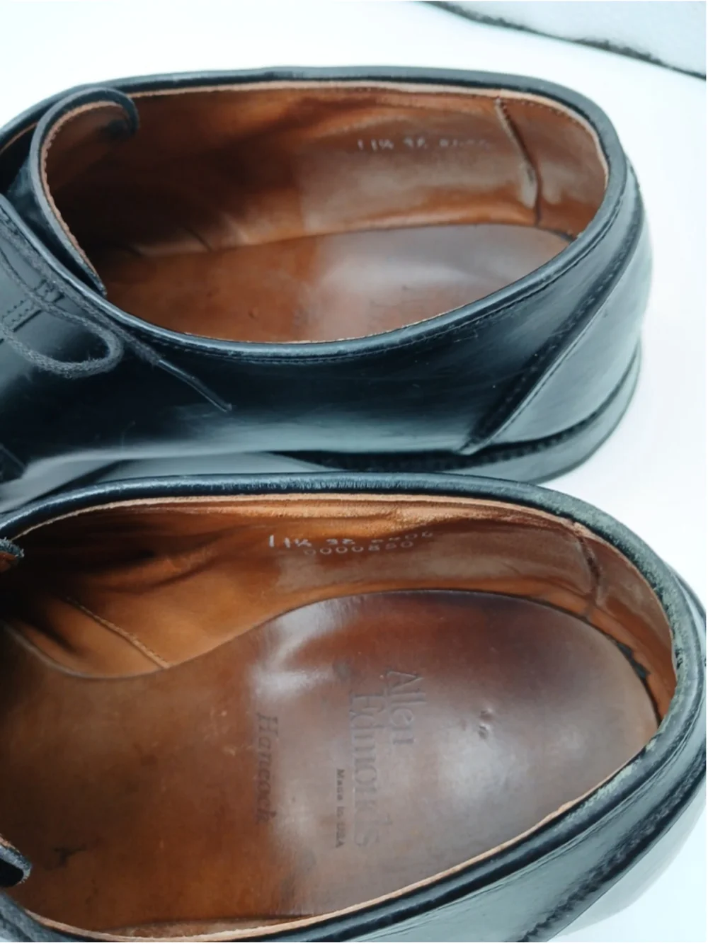 Allen Edmonds Hancock Men's Split Toe Dress Shoes Size 11.5 Leather Black
